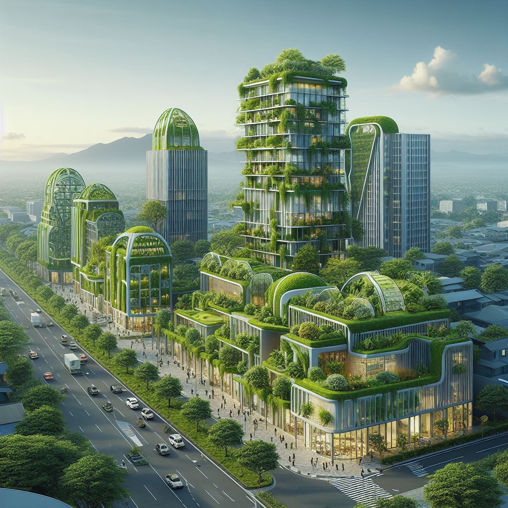 The design of the green buildings in the National Capital of Indonesia